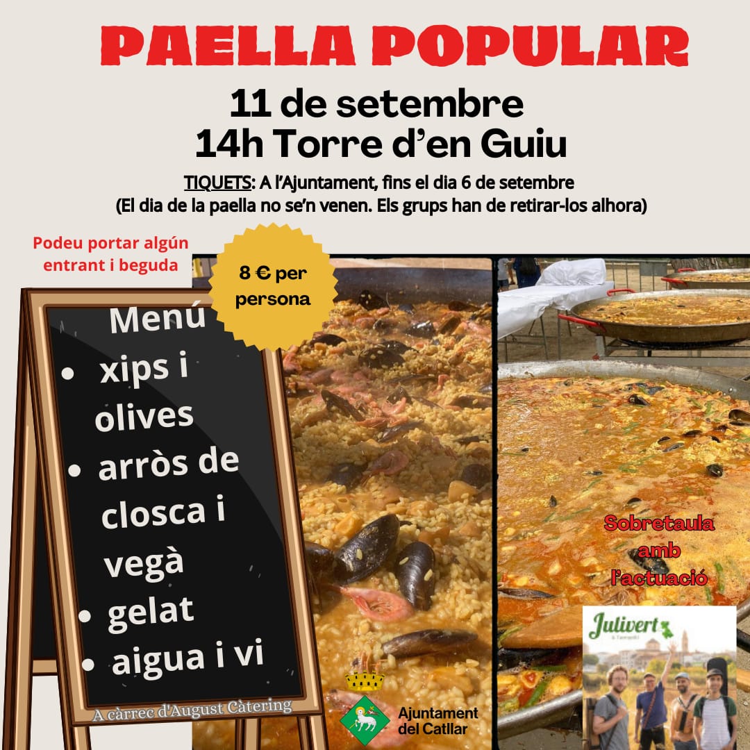 PAELLA POPULAR EN LA TORRE D'EN GUIU