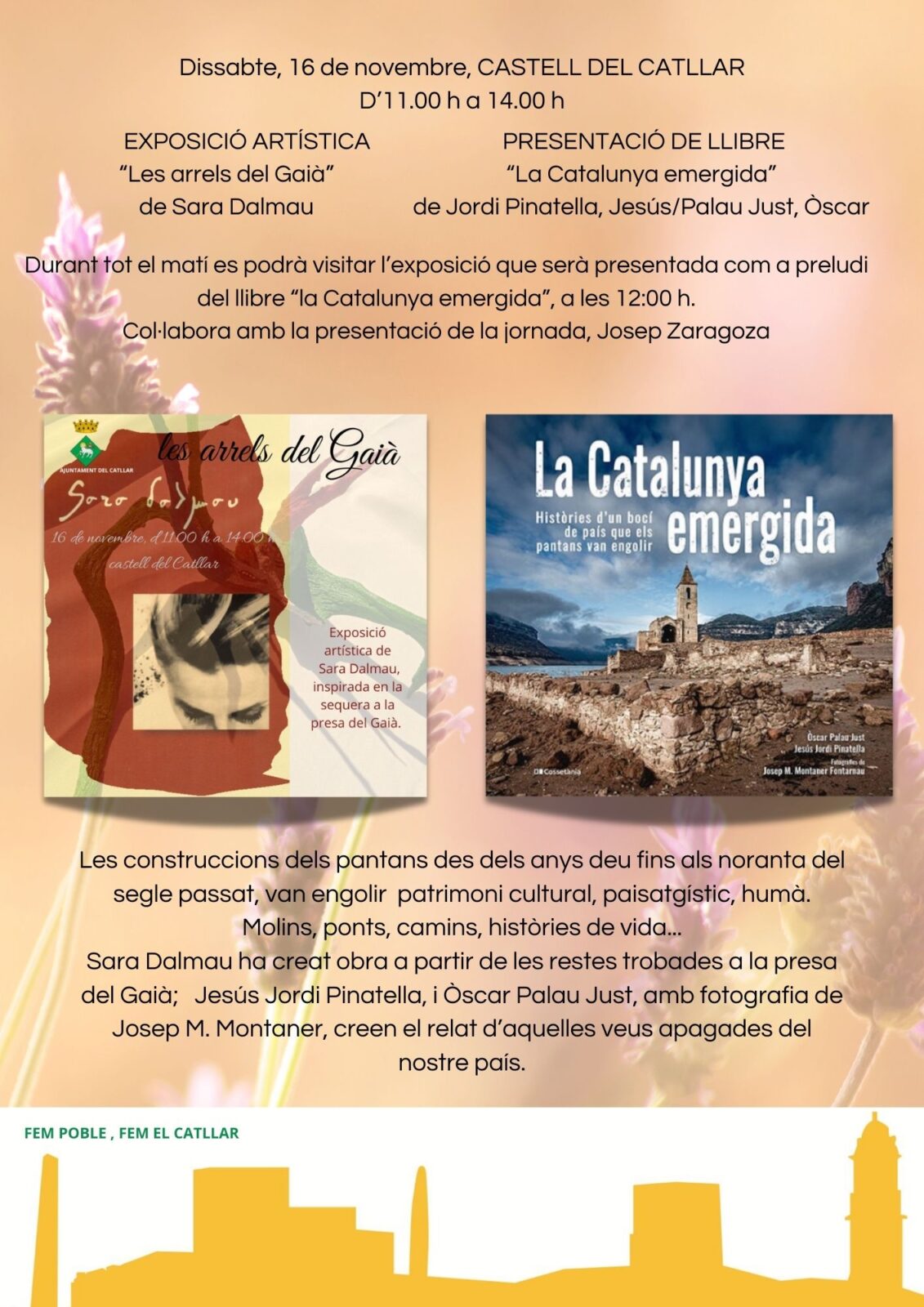 EXPOSICIÓ ARTÍSTICA I PRESENTACIÓ DE LLIBRE AL CASTELL