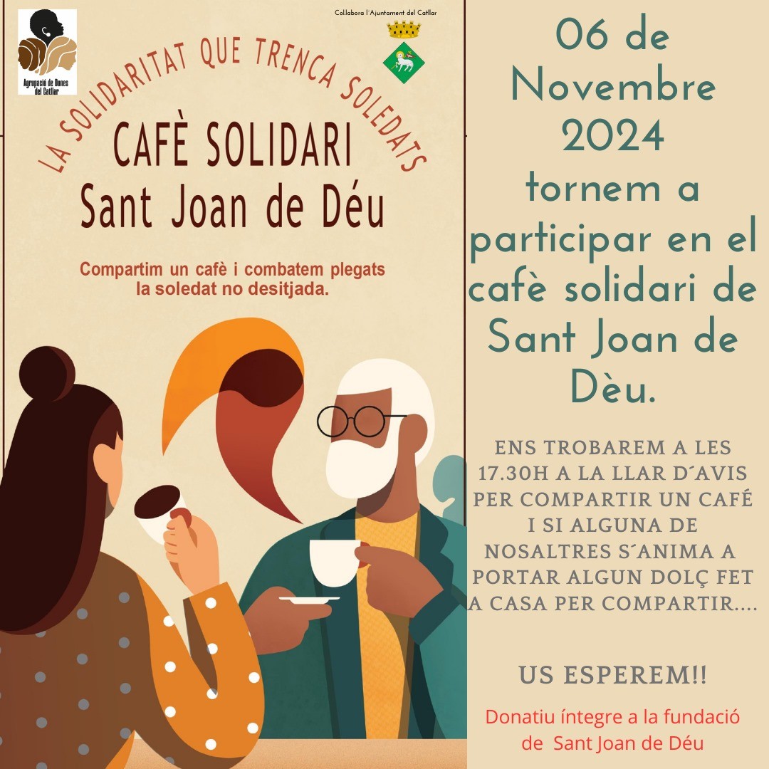 COMPARTIM INFORMACIÓ DE L’AGRUPACIÓ DE DONES: CAFÈ SOLIDARI