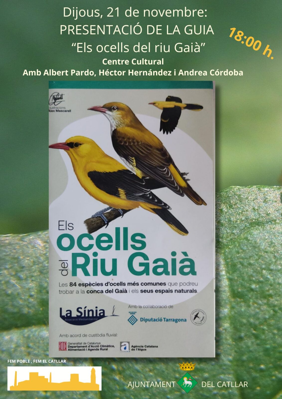 PRESENTACIÓN DE LA GUIA "ELS OCELLS DEL RIU GAIÀ"