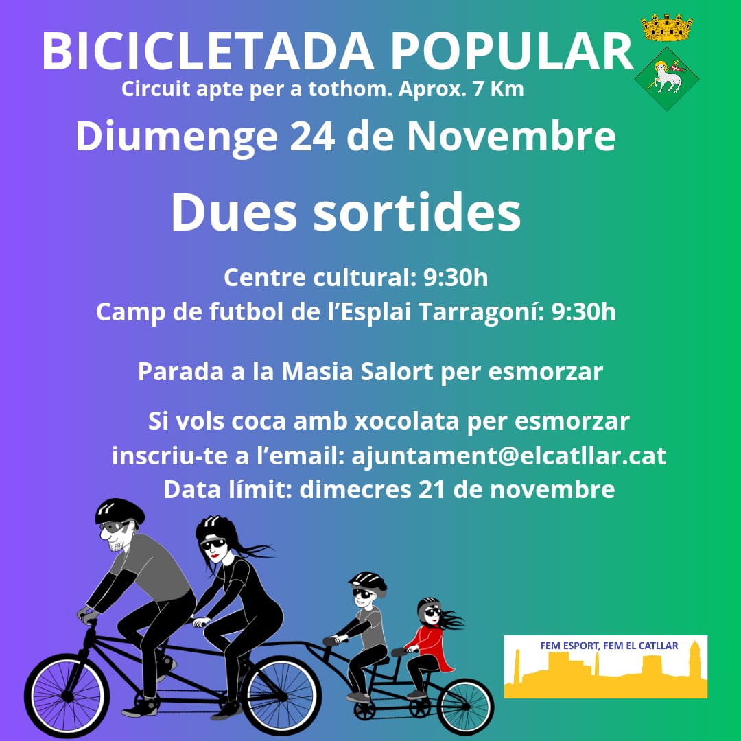 APUNTA'T A LA BICICLETADA POPULAR!