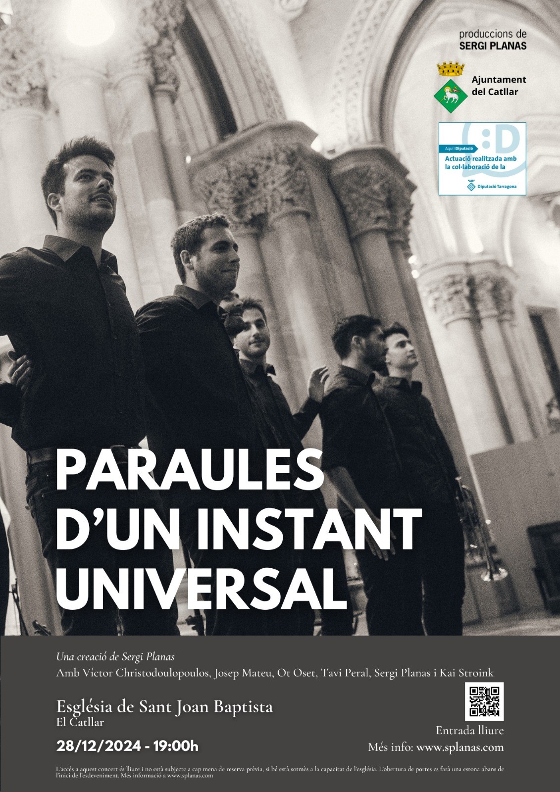 CONCERT DE SERGI PLANAS A L'ESGLÉSIA: PARAULES D'UN INSTANT UNIVERSAL