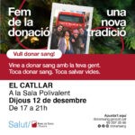 DONACIÓ DE SANG: 12 DE DESEMBRE, APUNTA'T!